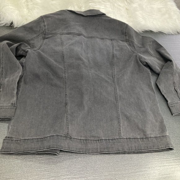 DC Men’s Denim Jean Jacket Charcoal Matt Black Unisex Adult Size X 99% Cotton - Picture 8 of 12